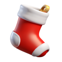 magnificent abstract Christmas Stocking Red and White Fur Trim Cutout professional png