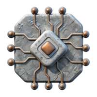 dramatic contemporary Circuitry Pattern with Repeating Elements Isolated original png