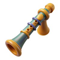 impressive abstract Clarinet with Reed Isolated Element high quality png