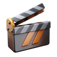 vibrant abstract Classic Movie Clapperboard Open Position Isolated on Transparent Background authentic png