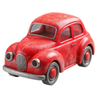 stunning minimalist Classic Toy Car with Red Paint Transparent Background exclusive png