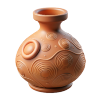 wonderful abstract Clay Pottery Figurine with Abstract Design Transparent Background authentic png