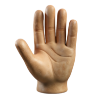 beautiful modern Clay Sculpture of a Hand Open Palm Cutout high resolution png