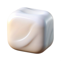 serene modern Clean White Square with Transparent Background detailed png
