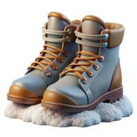 serene creative Close Up of Hiking Boots on Trail Transparent Background high resolution png