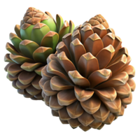 elegant artistic Close Up of Pine Cones on Forest Floor Transparent Background premium png
