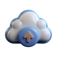 impressive minimalist Cloud Computing Icon with Up Arrow Isolated Element genuine png