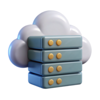 serene minimalist Cloud Computing Server Rack Side View Isolated Element 4K png