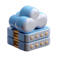 dramatic modern Cloud Computing Server Rack Side View Isolated Element professional png