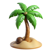 serene contemporary Coconut Palm Tree Silhouette Tropical Beach Scene Transparent Background exclusive png