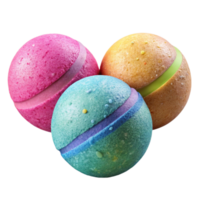 beautiful modern Colorful Bath Bombs Set Transparent authentic png