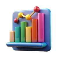 elegant rustic Colorful Data Chart with Growth Statistics Transparent authentic png