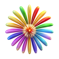 dramatic abstract Colorful Fireworks Display Cutout Transparent Background professional png