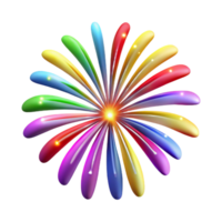 stunning artistic Colorful Fireworks Display Cutout Transparent Background authentic png