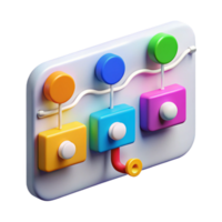beautiful traditional Colorful Infographic Timeline for Project Management Isolated authentic png
