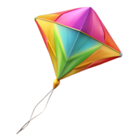 serene classic Colorful Kite Single String Flying High Transparent Background genuine png
