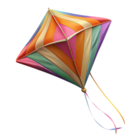 wonderful modern Colorful Kite Single String Flying High Transparent Background authentic png