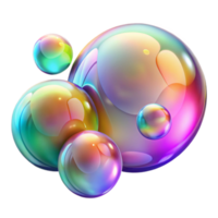 elegant abstract Colorful Soap Bubbles Group Transparent authentic png