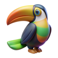 impressive modern Colorful Toucan Bird Profile View Cutout Element detailed png