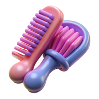 extraordinary classic Comb and Brush Set Plastic Material Isolated authentic png