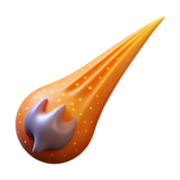 beautiful traditional Comet with Tail Streaking Across Sky Transparent Background Cutout 4K png