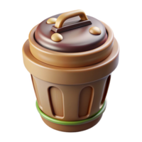 extraordinary minimalist Compost Bin Brown Top View Cutout detailed png