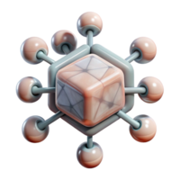 deslumbrante abstrato conectado circuitos nós formando rede transparente fundo Alto qualidade png