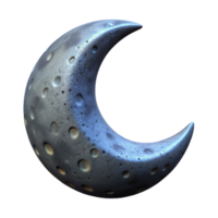 vibrant abstract Crescent Moon in Dark Night Sky Cutout high quality png