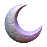 wonderful abstract Crescent Moon Cutout Isolated with Soft Glow authentic png