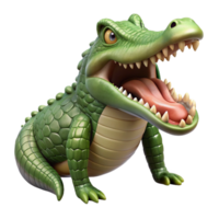magnificent minimalist Crocodile Cutout Isolated with Open Jaws high resolution png