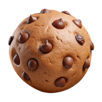 dramatic creative Crumbly Chocolate Chip Cookie Isolated on Transparent Background high quality png