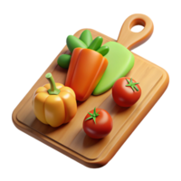 wonderful classic Cutting Board with Vegetables Isolated Element premium png