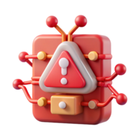elegant creative Cyber Attack Visualization Red Warning Cutout high resolution png