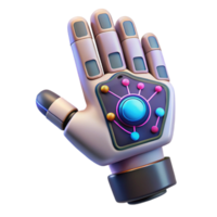 serene classic Cybernetic Hand with Touchscreen Interface Cutout high quality png