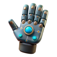 impressive minimalist Cybernetic Hand with Touchscreen Interface Cutout high quality png