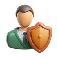 serene artistic Cybersecurity Consulting Services Icon with Head and Shield Cutout high resolution png