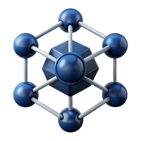 vibrant traditional Cyber Security Network Nodes Dark Blue Transparent Background authentic png