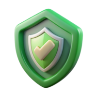 vibrant modern Cybersecurity Risk Mitigation Icon Green Shield Transparent Background high resolution png
