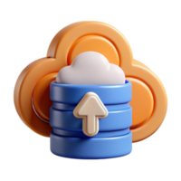 dramatic artistic Data Backup Icon with Cloud Upload Arrow Cutout authentic png