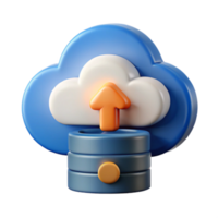 elegant classic Data Backup to Cloud Icon with Up Arrow Transparent Background original png