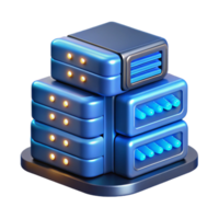 stunning contemporary Data Center Servers with Blue Lighting Cutout exclusive png