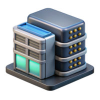 serene classic Data Center with Servers Isolated Element authentic png