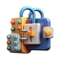 serene abstract Data Encryption Process Visualization Isolated Element exclusive png
