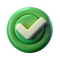 beautiful minimalist Data Integrity Icon Green Checkmark Cutout authentic png