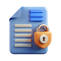impressive artistic Data Protection Policy Icon with Document and Lock Transparent Background Element high resolution png