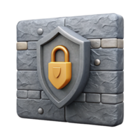 impressive creative Data Protection Wall Icon Gray Solid Transparent Background detailed png