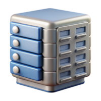 vibrant classic Data Server Rack Front View Transparent Cutout premium png