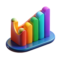 impressive classic Data Visualization Chart Colorful Gradient Isolated high quality png