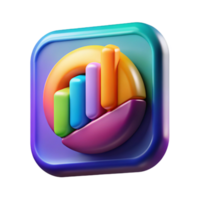 elegant rustic Data Visualization Techniques Icon Colorful Gradient Isolated genuine png