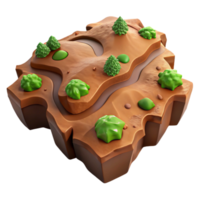 extraordinary minimalist Deforestation Aerial View Brown Cutout professional png